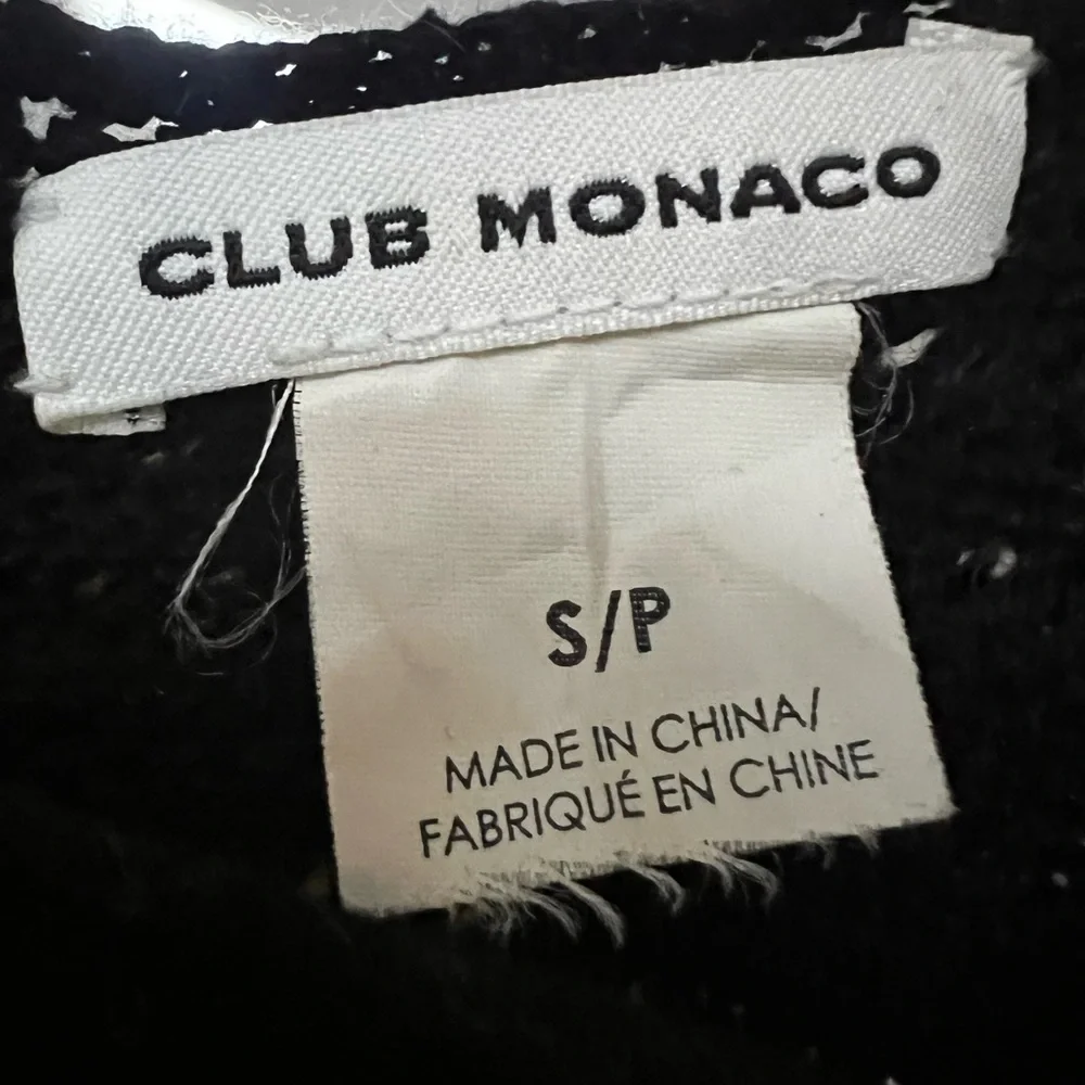 Club Monaco Black Linen Blend Crochet Detail Tank Top - Picture 7 of 8